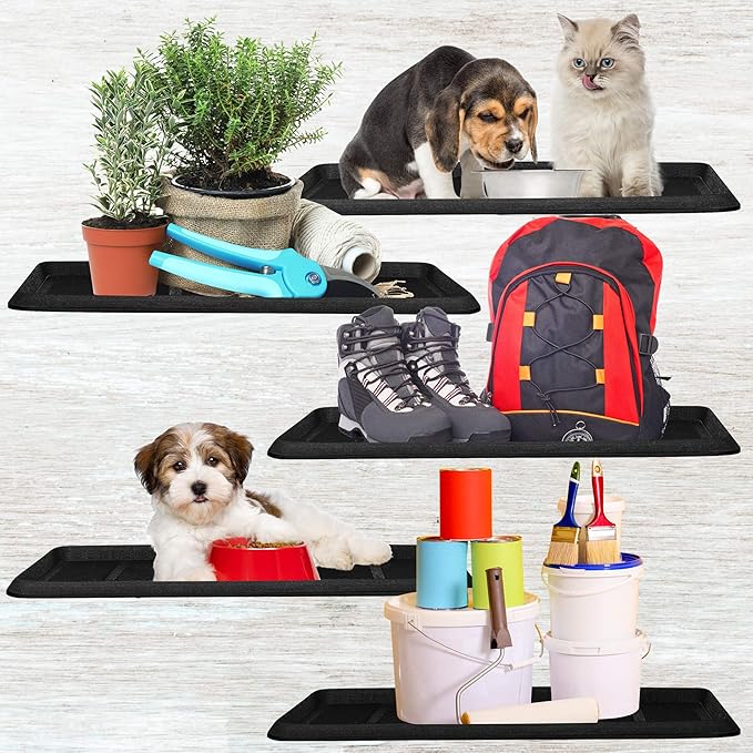 SafetyCare Rubber Shoe & Boot Tray - Multi-Purpose - 32 x 16 Inches - 6 Mats
