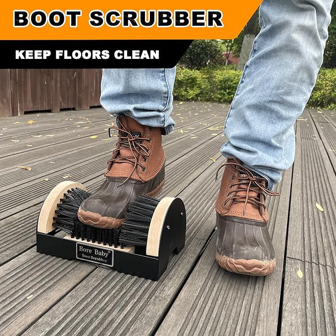 Boot Scrubber Brush - Boot Scraper Outdoor Heavy Duty Entryway Boot & Shoe Mud Cleaner Brush(2packs)