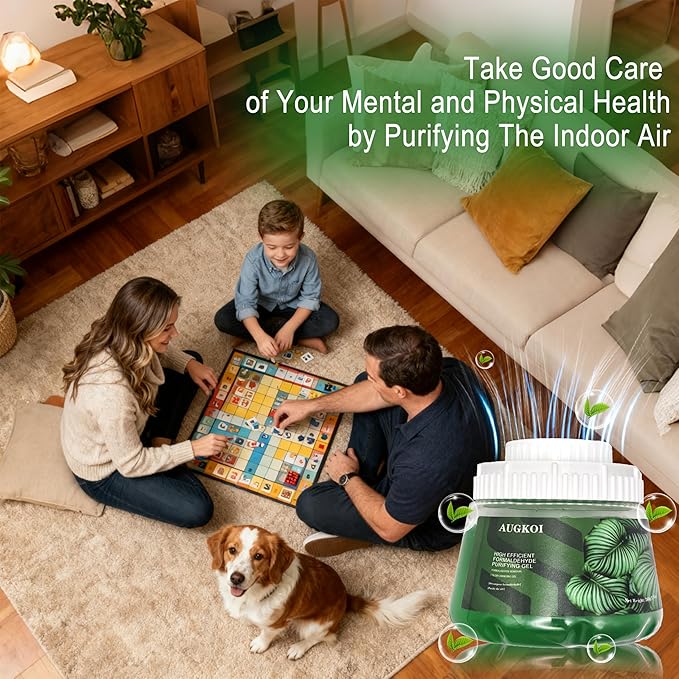 Formaldehyde Removal Gel, Strong Odor Eliminator, More Effective than Activated Charcoal, Room Deodorizer, Multi-purpose Air Freshener for Home, Car, Garage, Basement,9Oz