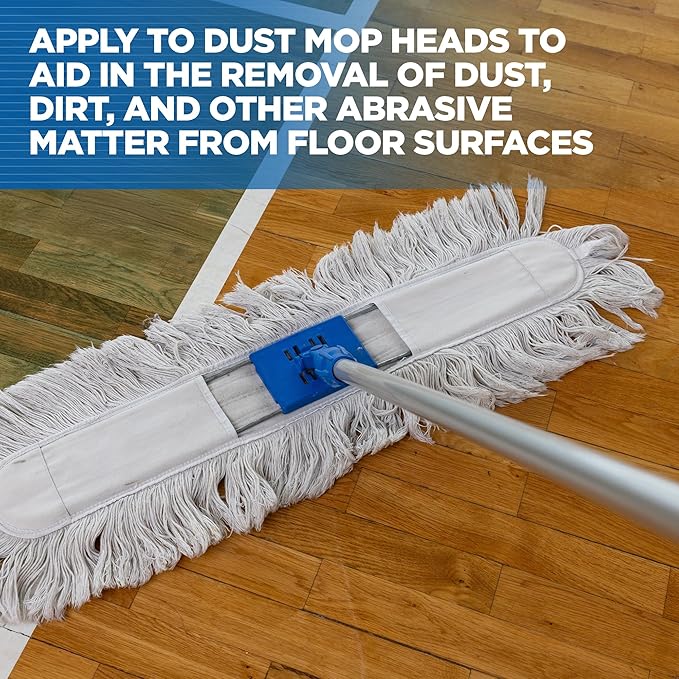 MISTY Crystal Clear Dust Mop Treatment - 1 Gallon (Case of 4) 1003411 - Helps in Removal of Dirt, and Abrasive Matter from Wood, Asphalt, Linoleum, Vinyl, VCT, Rubber, Concrete, and Gym Floors
