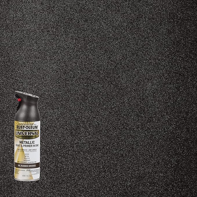 Rust-Oleum 249131-6PK Universal All Surface Metallic Spray Paint, 11 oz, Oil Rubbed Bronze, 6 Pack