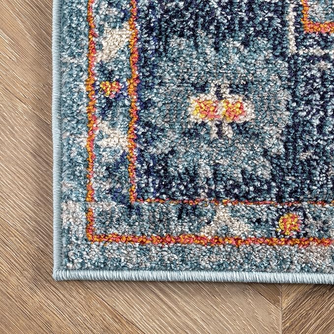 nuLOOM Corbett Vintage Bohemian Area Rug, 10x14, Blue