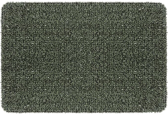 CLEAN MACHINE 10376912 Astroturf Dirt Trapper Doormat 23.5" x 35.5", Flair Evergreen