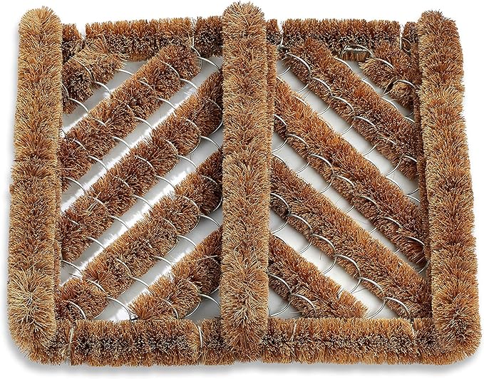 Kempf Boot Scraper Shoe Cleaner, Heavy Duty, Stiff Bristles for Mud & Dirt Removal, 12" x 13"