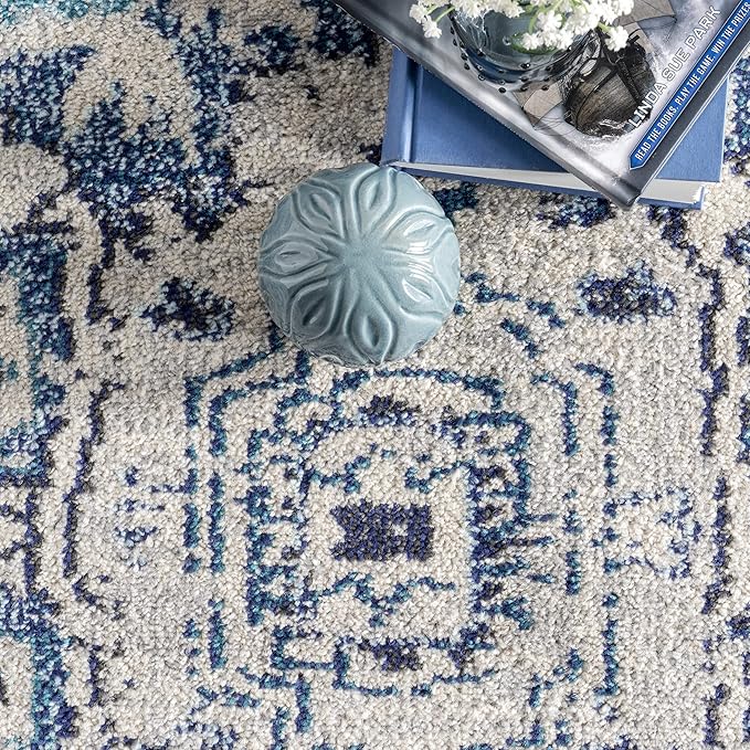 nuLOOM Corbett Vintage Bohemian Area Rug, 10x14, Blue