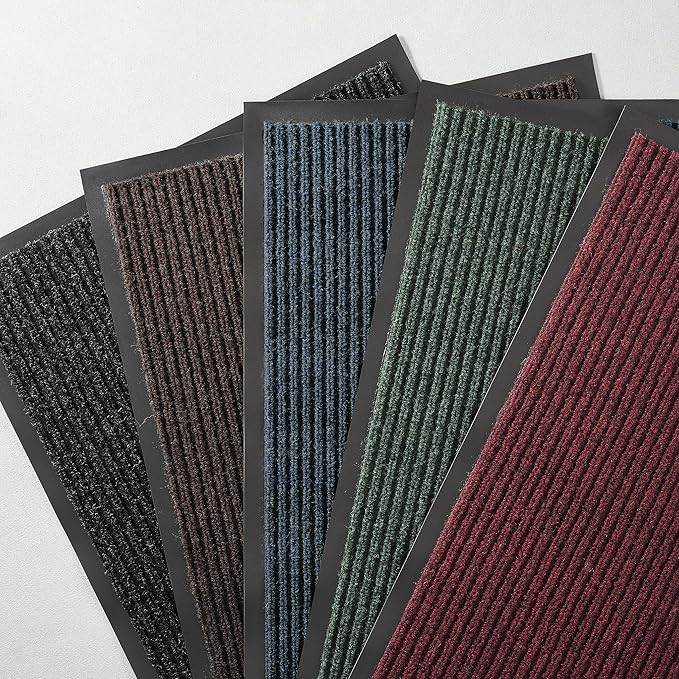 Consolidated Plastics Brush Dry Mat - Made in USA, Heavy-Duty Commercial DoorRug for Indoor/Outdoor Entryways, Non-Slip Backing for High-Traffic Areas (4' W x 8 L, Green)
