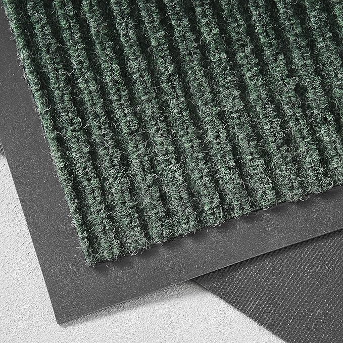 Consolidated Plastics Brush Dry Mat - Made in USA, Heavy-Duty Commercial DoorRug for Indoor/Outdoor Entryways, Non-Slip Backing for High-Traffic Areas (4' W x 6' L, Green)