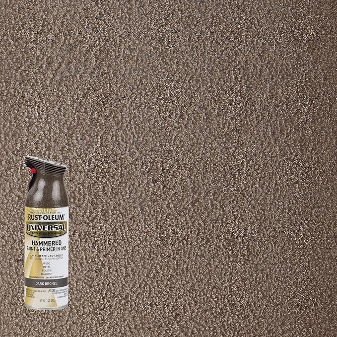 Rust-Oleum 258199 Universal All Surface Hammered Spray Paint, 12 oz, Dark Bronze